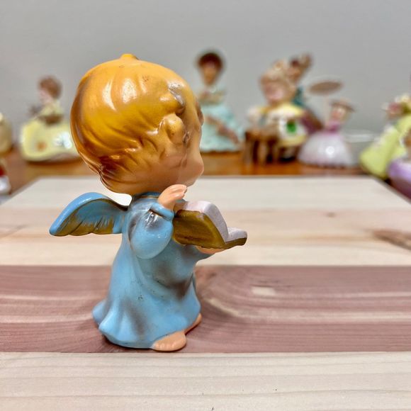 Vintage Josef Originals Angel Boy Figurine Christmas Ornament Holiday Decor - Picture 7 of 10